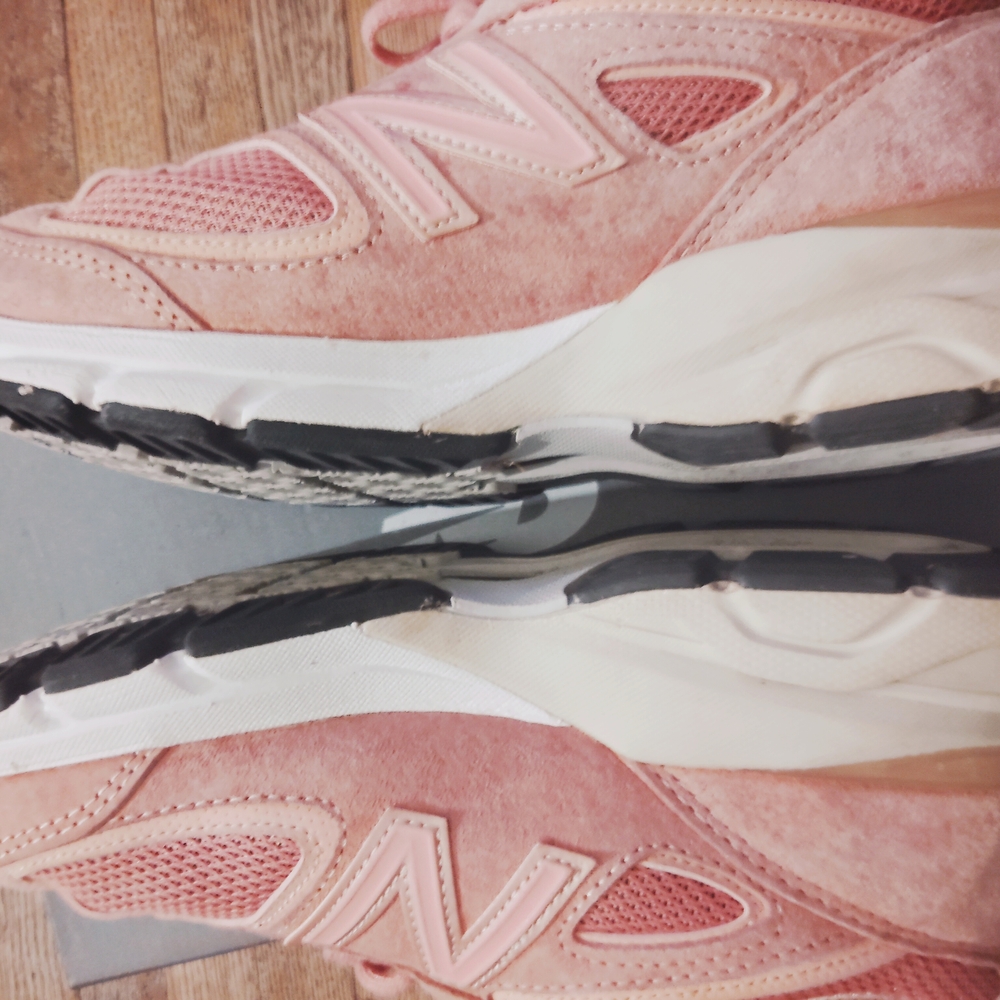 New Balance Pink Sneakers Suede Mesh Comfort
